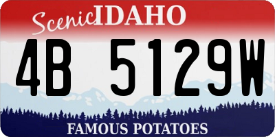 ID license plate 4B5129W