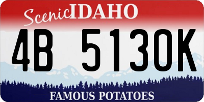 ID license plate 4B5130K
