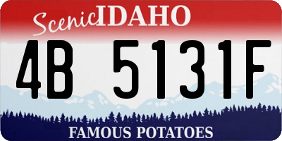 ID license plate 4B5131F