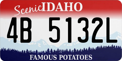 ID license plate 4B5132L