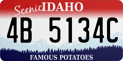 ID license plate 4B5134C