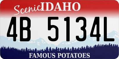 ID license plate 4B5134L