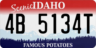 ID license plate 4B5134T