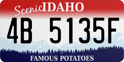 ID license plate 4B5135F