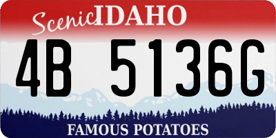 ID license plate 4B5136G