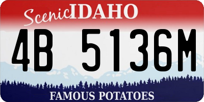 ID license plate 4B5136M