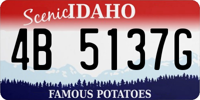 ID license plate 4B5137G