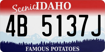 ID license plate 4B5137J