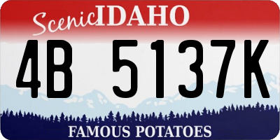 ID license plate 4B5137K