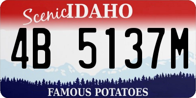 ID license plate 4B5137M