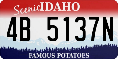 ID license plate 4B5137N