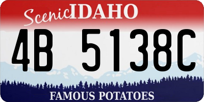 ID license plate 4B5138C