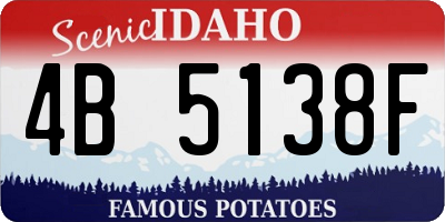 ID license plate 4B5138F