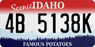 ID license plate 4B5138K