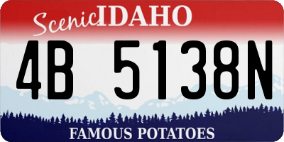 ID license plate 4B5138N