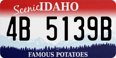 ID license plate 4B5139B