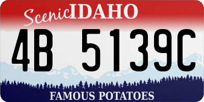 ID license plate 4B5139C