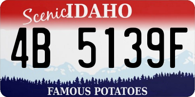 ID license plate 4B5139F