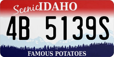 ID license plate 4B5139S