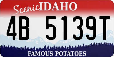 ID license plate 4B5139T