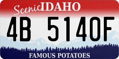 ID license plate 4B5140F