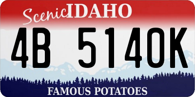 ID license plate 4B5140K
