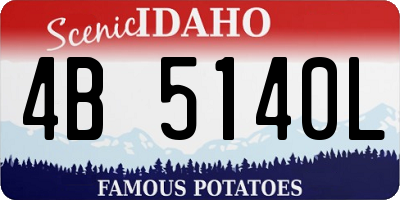 ID license plate 4B5140L