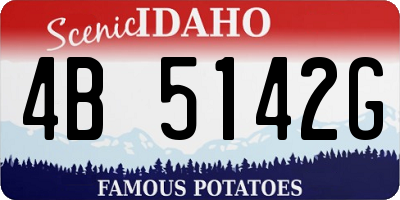 ID license plate 4B5142G