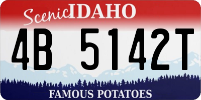 ID license plate 4B5142T