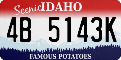 ID license plate 4B5143K