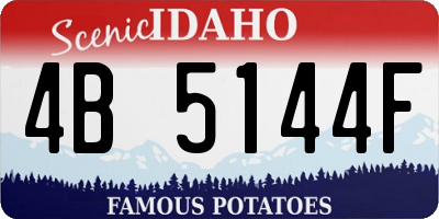 ID license plate 4B5144F