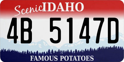 ID license plate 4B5147D