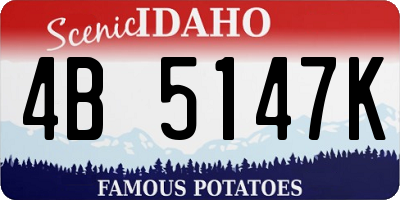 ID license plate 4B5147K