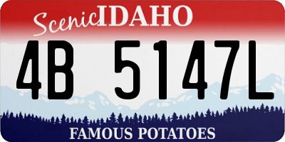 ID license plate 4B5147L