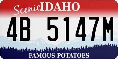 ID license plate 4B5147M