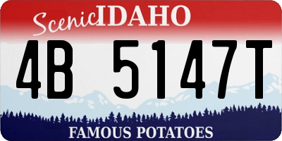 ID license plate 4B5147T
