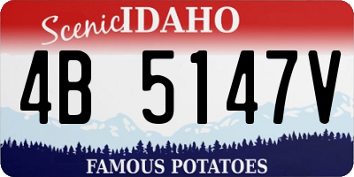 ID license plate 4B5147V