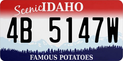 ID license plate 4B5147W