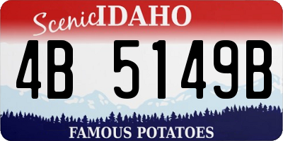ID license plate 4B5149B