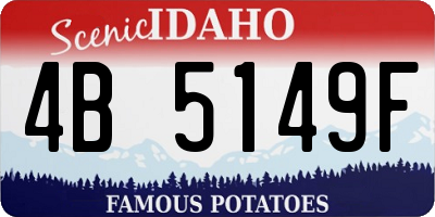 ID license plate 4B5149F