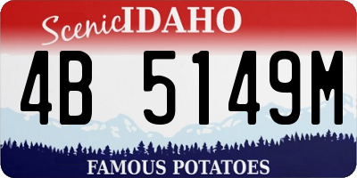 ID license plate 4B5149M