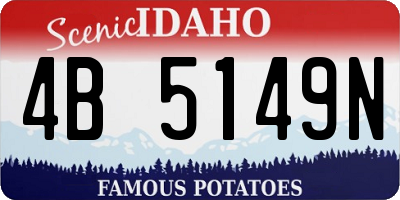ID license plate 4B5149N