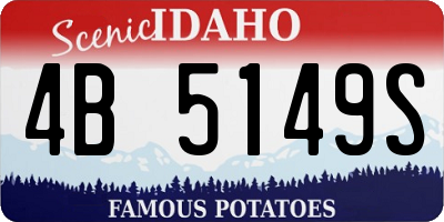ID license plate 4B5149S