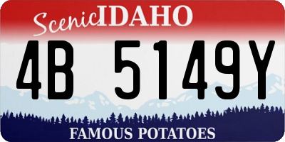 ID license plate 4B5149Y