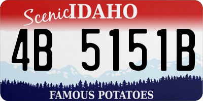 ID license plate 4B5151B
