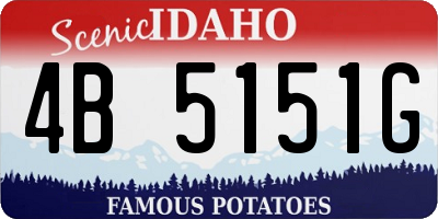 ID license plate 4B5151G