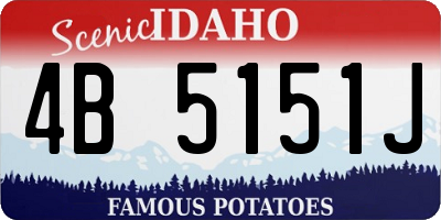 ID license plate 4B5151J