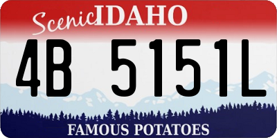 ID license plate 4B5151L