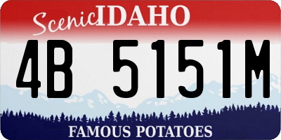 ID license plate 4B5151M