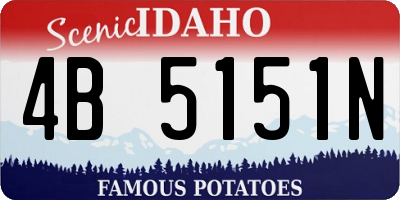 ID license plate 4B5151N